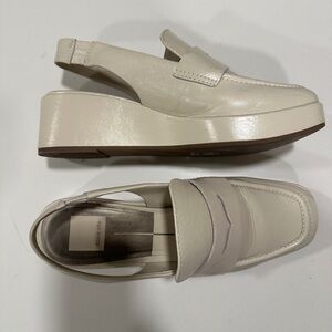 Dolce Vita Ivory Platform Slingback Loafers